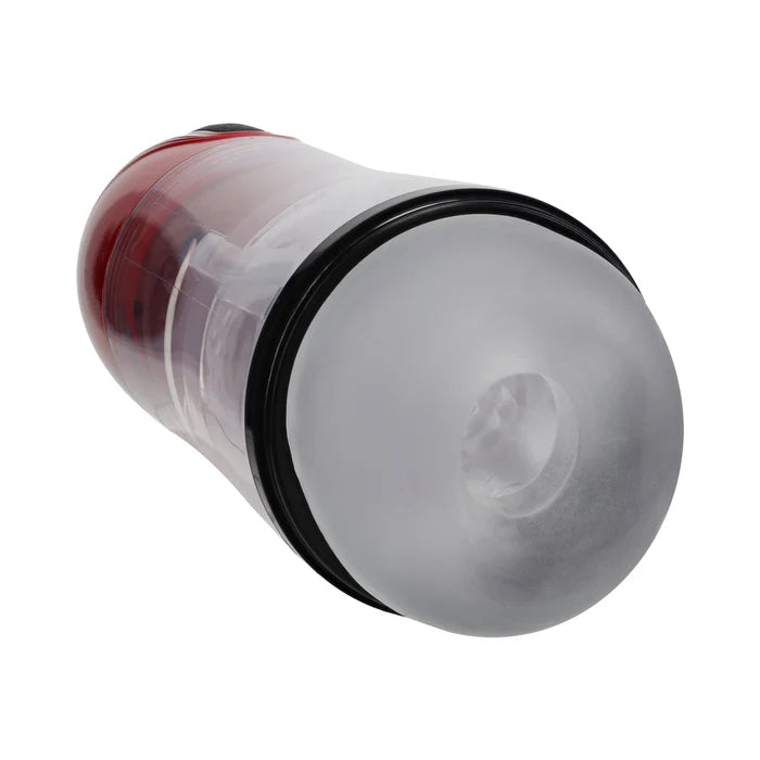 PUMPED SonicPull Masturbator Suction Vibration Multimedia Enhanced Metallic Red