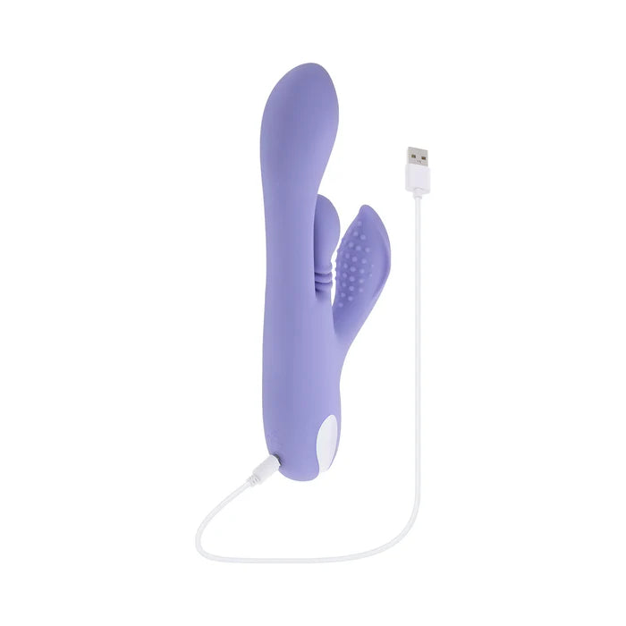 Playboy Nubbin Rubbin Rechargeable Dual Stimulator Vibe Silicone Purple