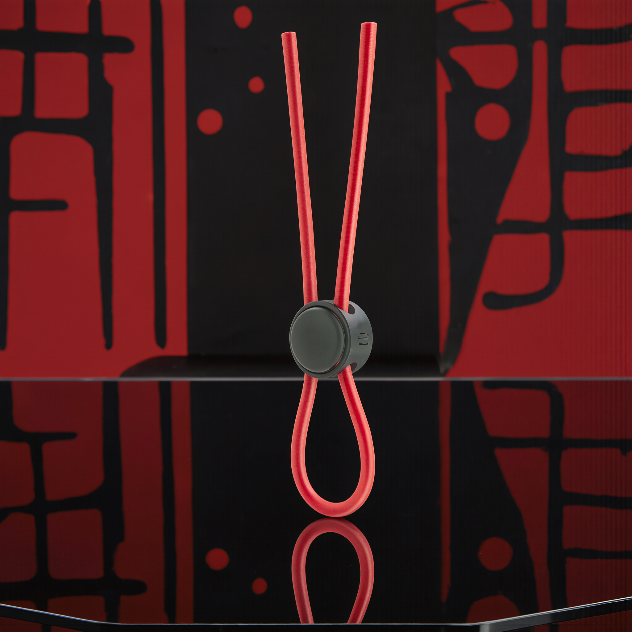 Stay Hard Silicone Loop Lasso/Bolo Cockring Red