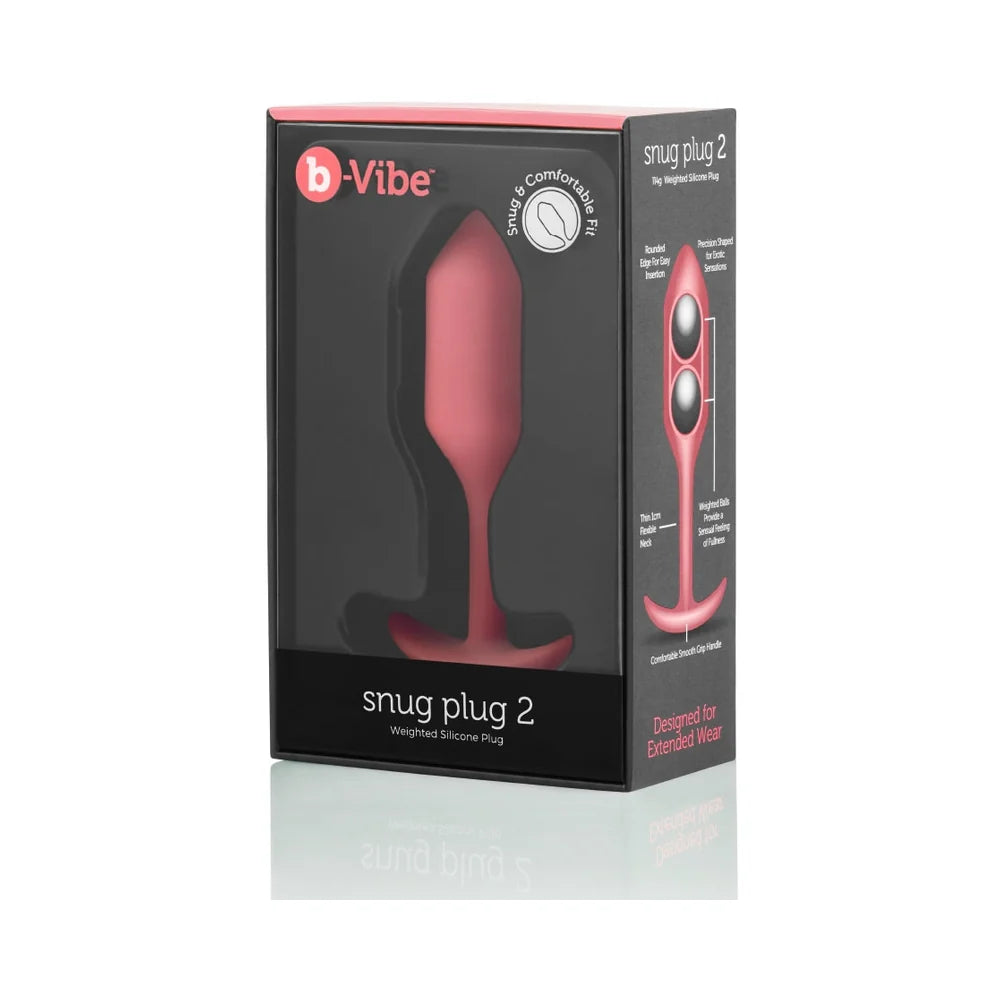 b-Vibe Snug Plug 2 Weighted Silicone Anal Plug Green