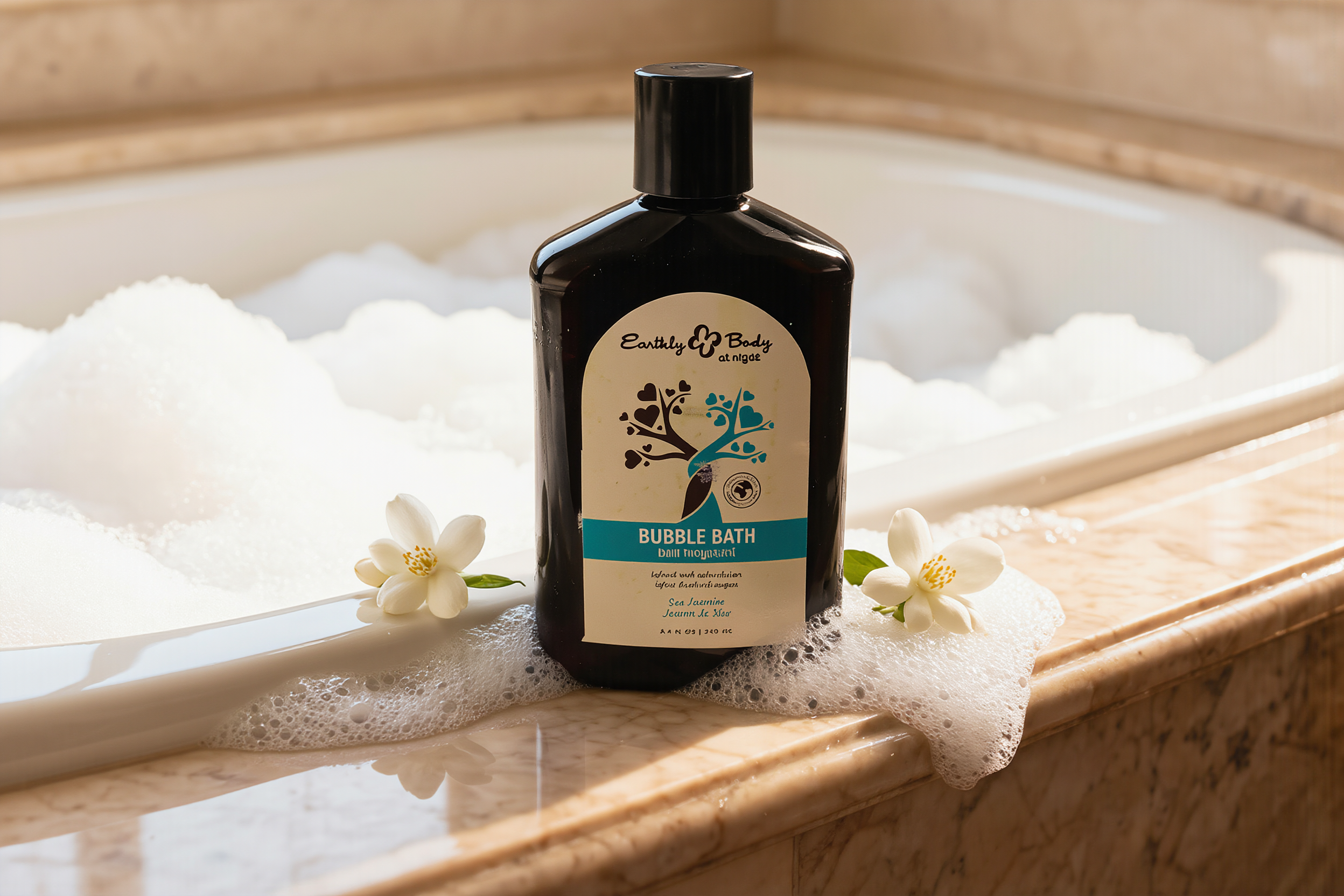 Earthly Body At Night Aphrodisiac Bubble Bath Grapefruit Sandalwood 8.4 oz