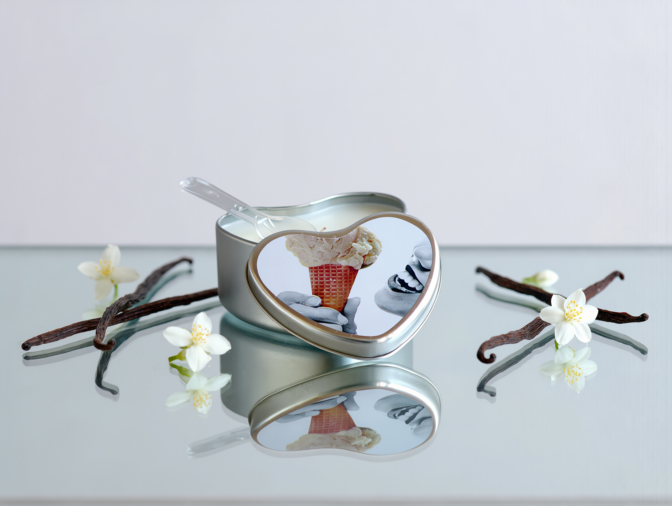 Earthly Body Hemp Seed Edible Massage Candle Cherry 4 oz.