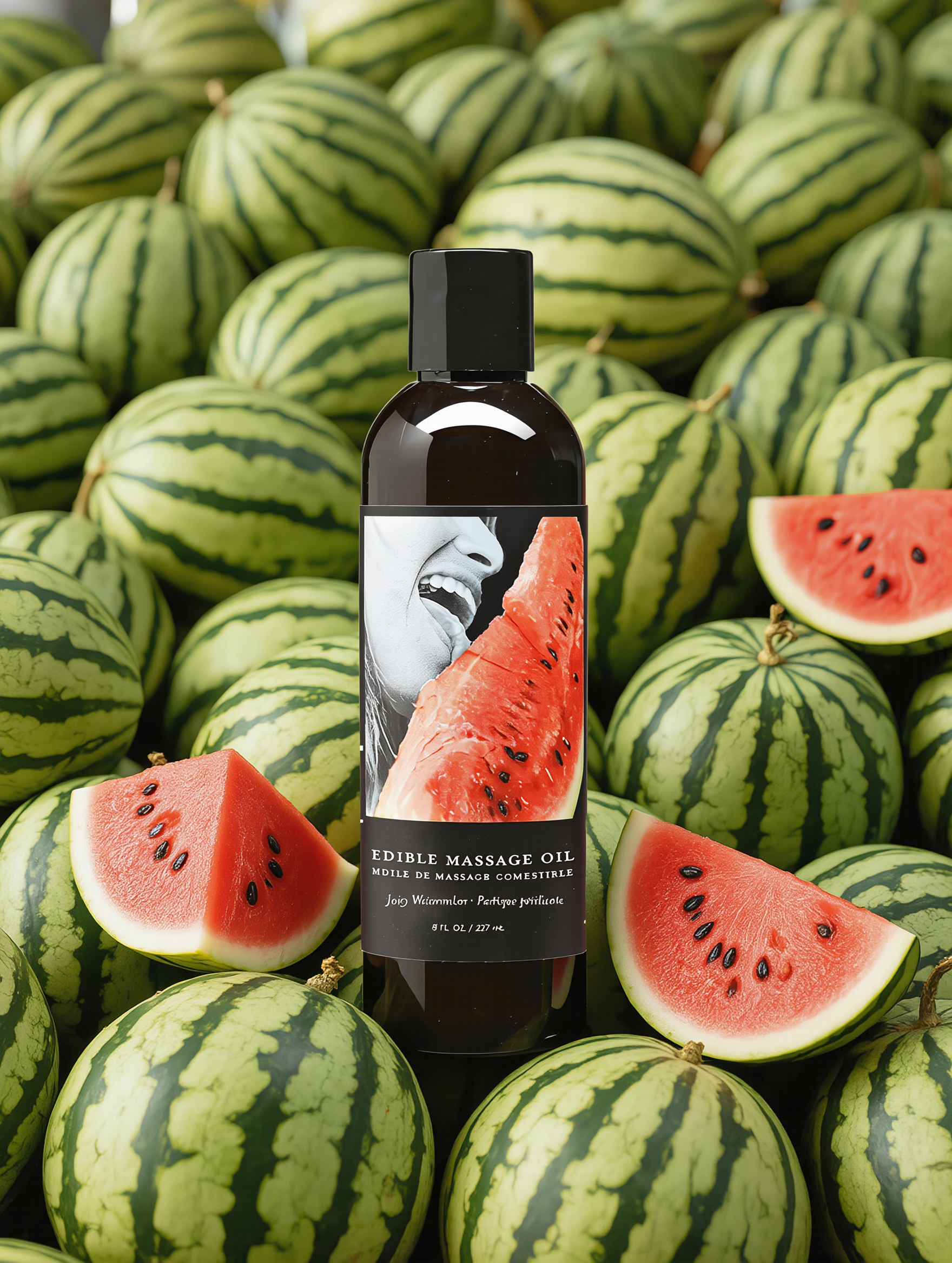 Earthly Body Edible Massage Oil Succulent Strawberry 8oz
