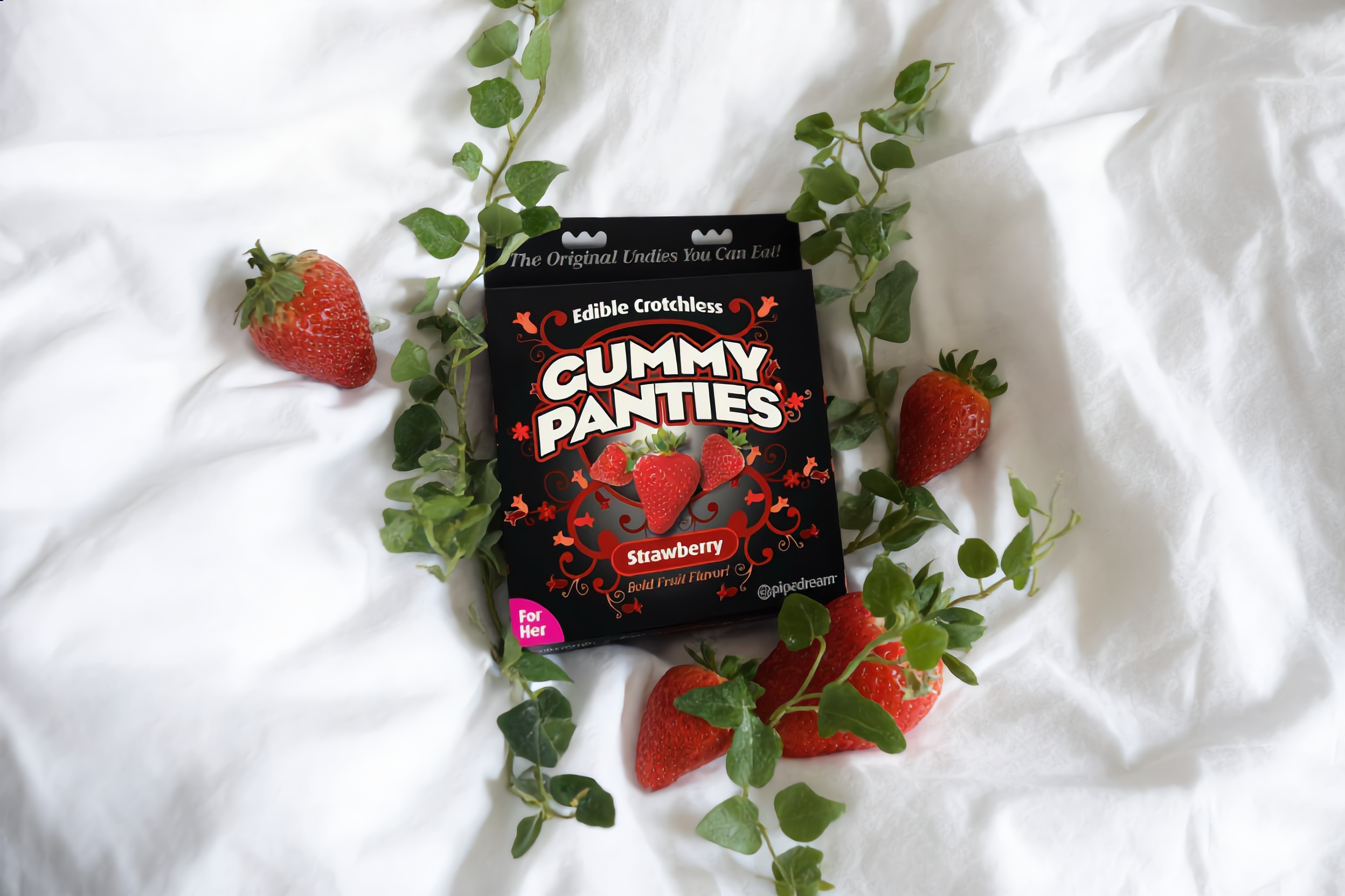 Pipedream Edible Crotchless Gummy Undies For Him Strawberry Flavor