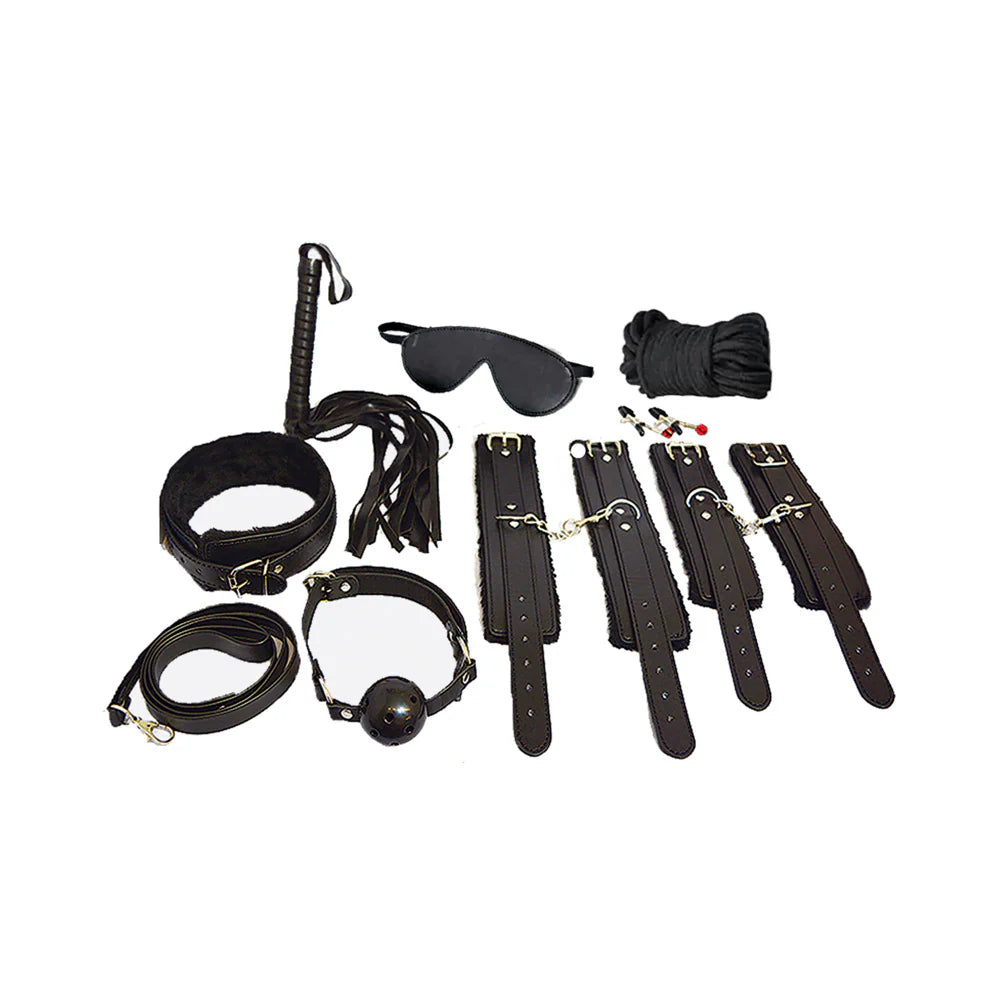 Ple'sur 12-Piece Everything Bondage Kit Black