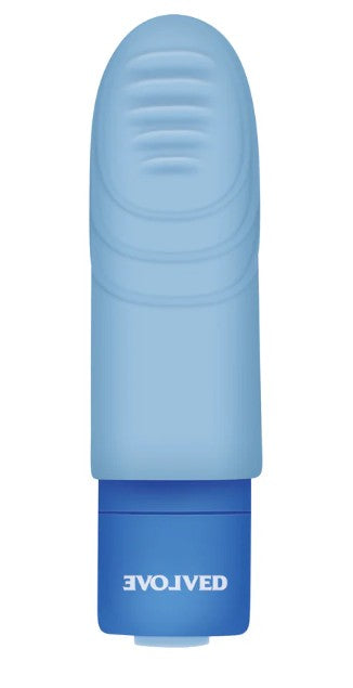 Evolved Fingerlicious Rechargeable Silicone Finger Vibrator Blue