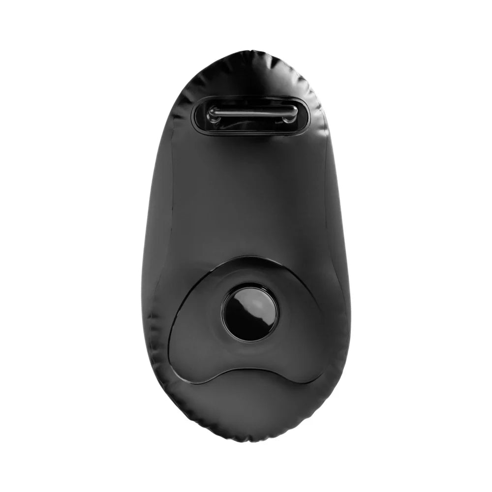 Black electronic device on a white background