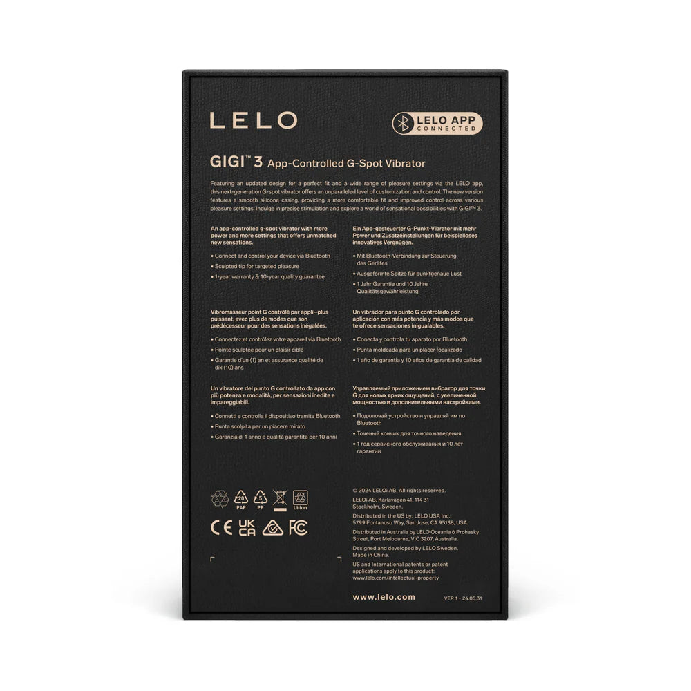 LELO GIGI 3 App-Controlled G-Spot Vibrator Plum