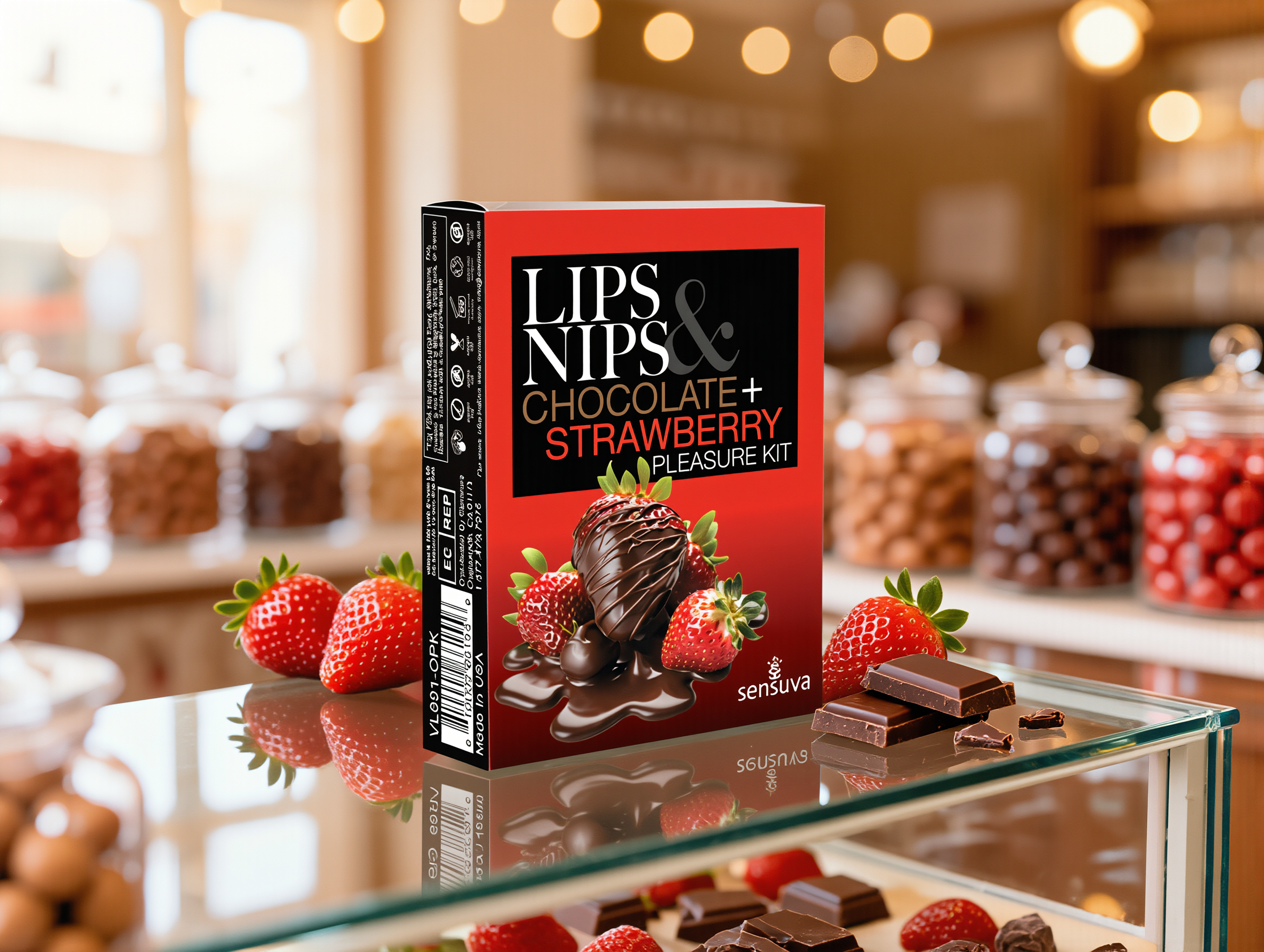 Sensuva Lips & Nips Pleasure Kit Chocolate Strawberry