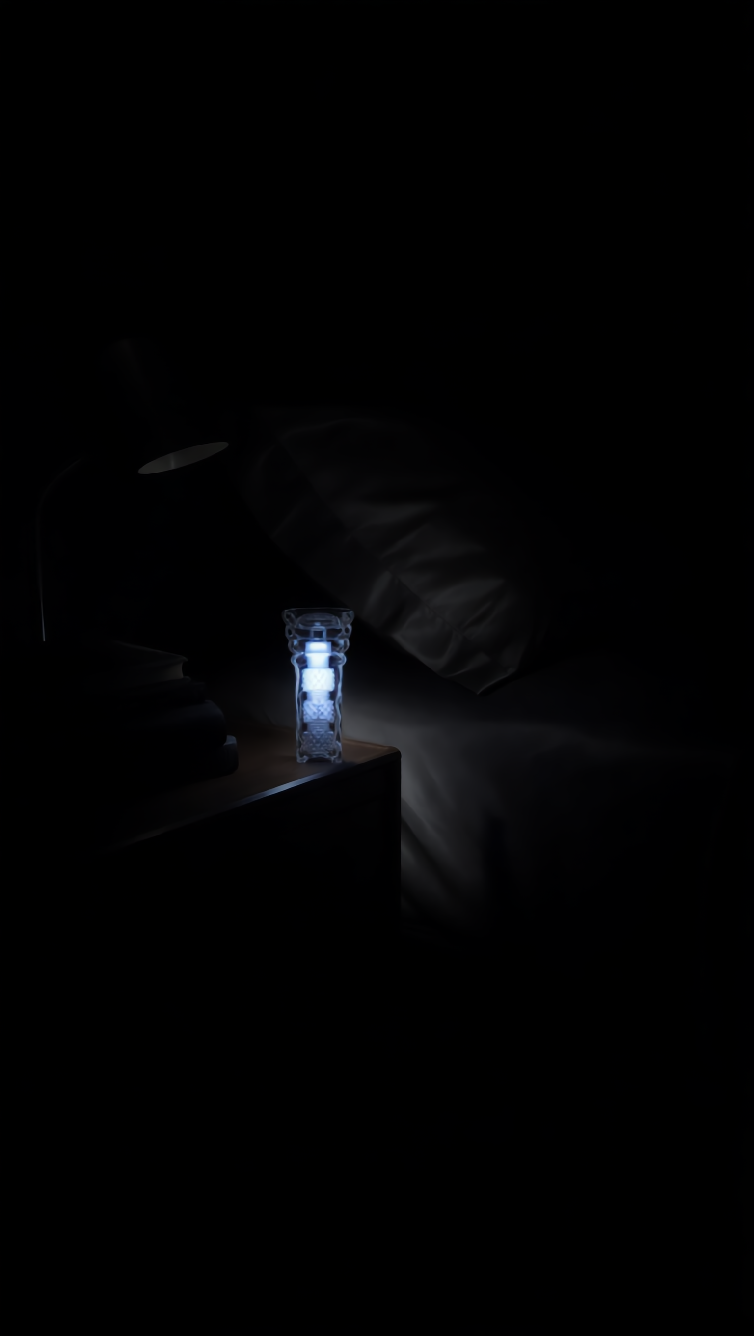 M for Men All Night Glow in the Dark Textured Stroker Clear