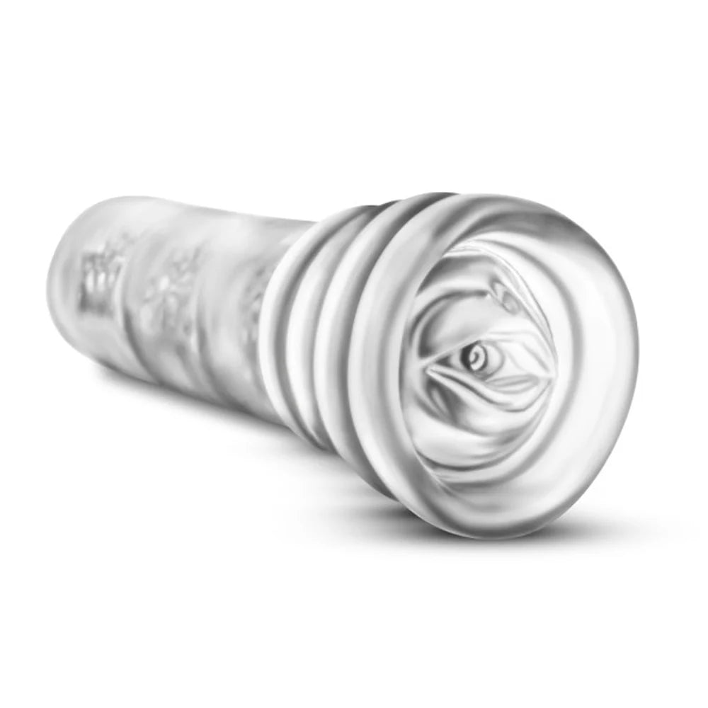 M for Men All Night Glow in the Dark Textured Stroker Clear