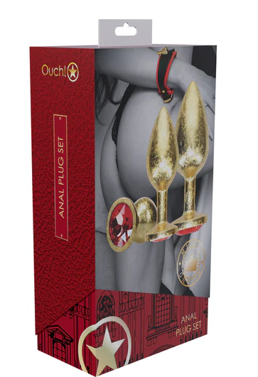 Ouch! International Milan Collection Metal Anal Plug Set Gold