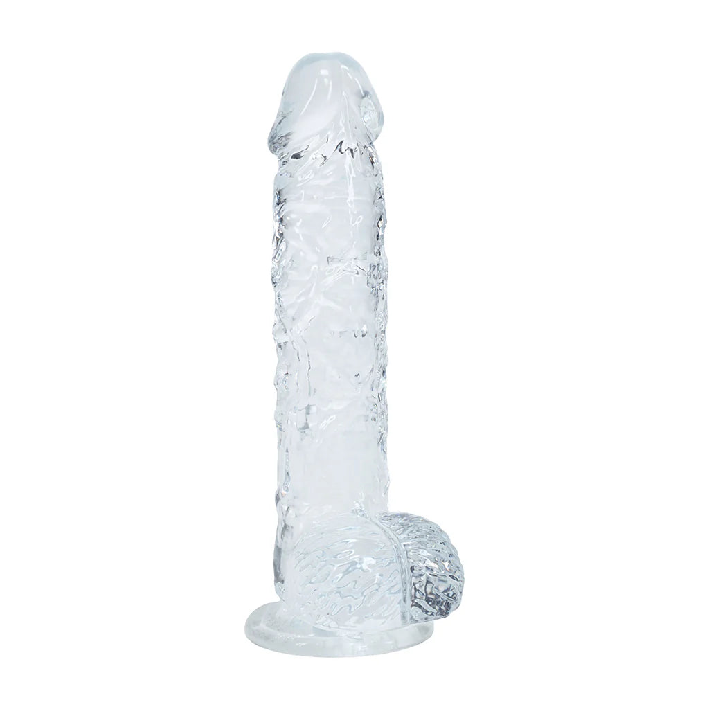 RealRock Realistic 5 in. Dildo with Balls Clear