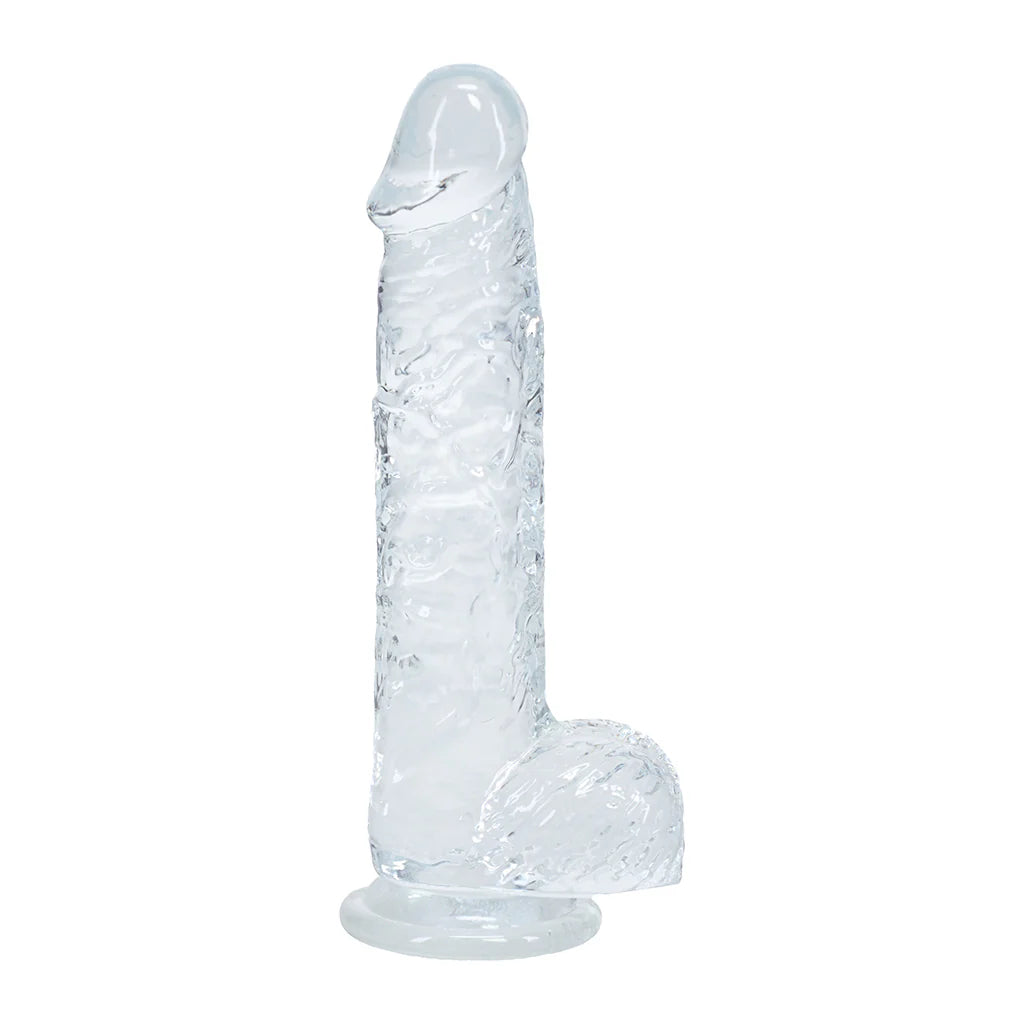 RealRock Realistic 5 in. Dildo with Balls Clear