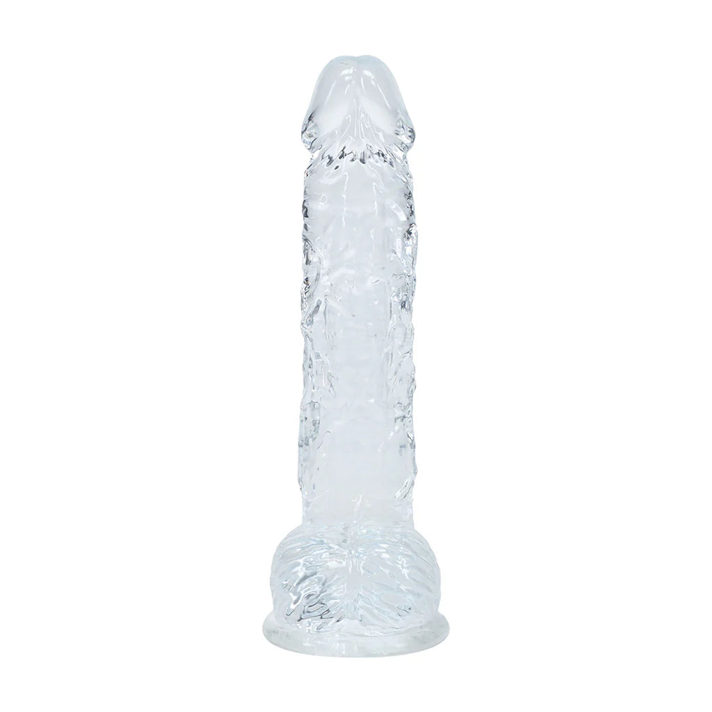 RealRock Realistic 5 in. Dildo with Balls Clear