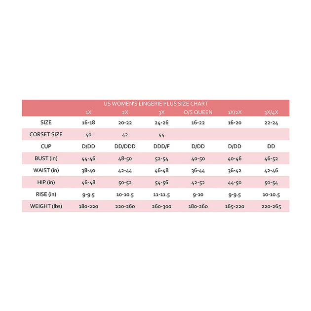 Dreamgirl Garter Slip with Bow Detail and G-String Red Queen Size