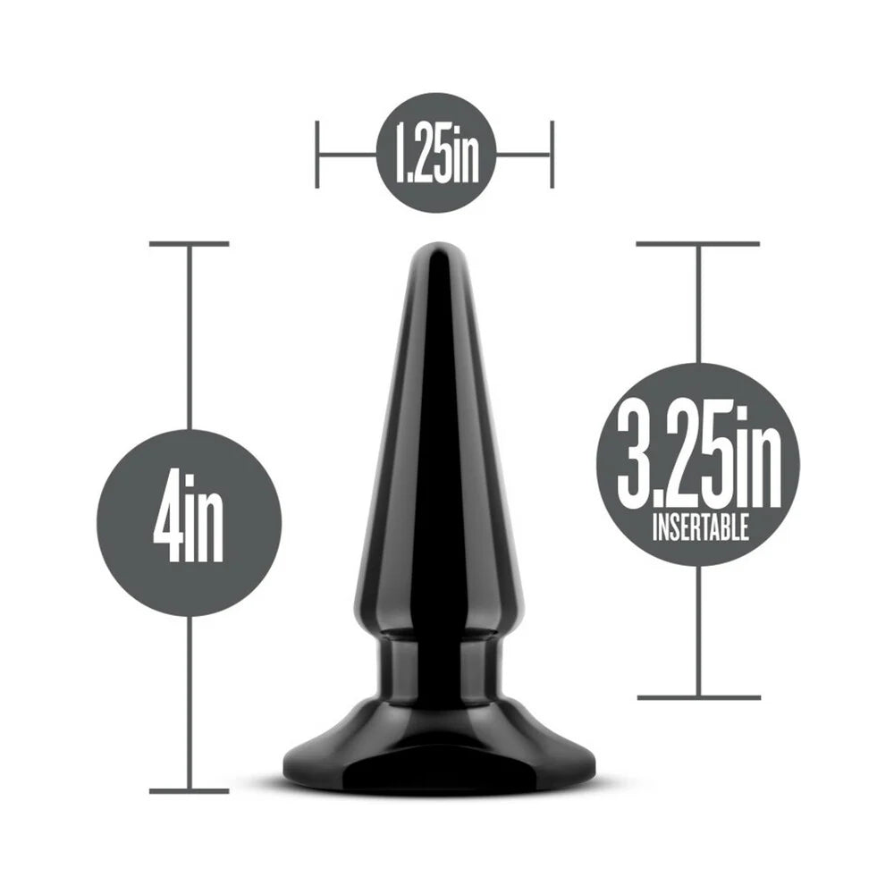 Anal Adventures Basic Vibrating Anal Pleaser Remote-Controlled Plug Black