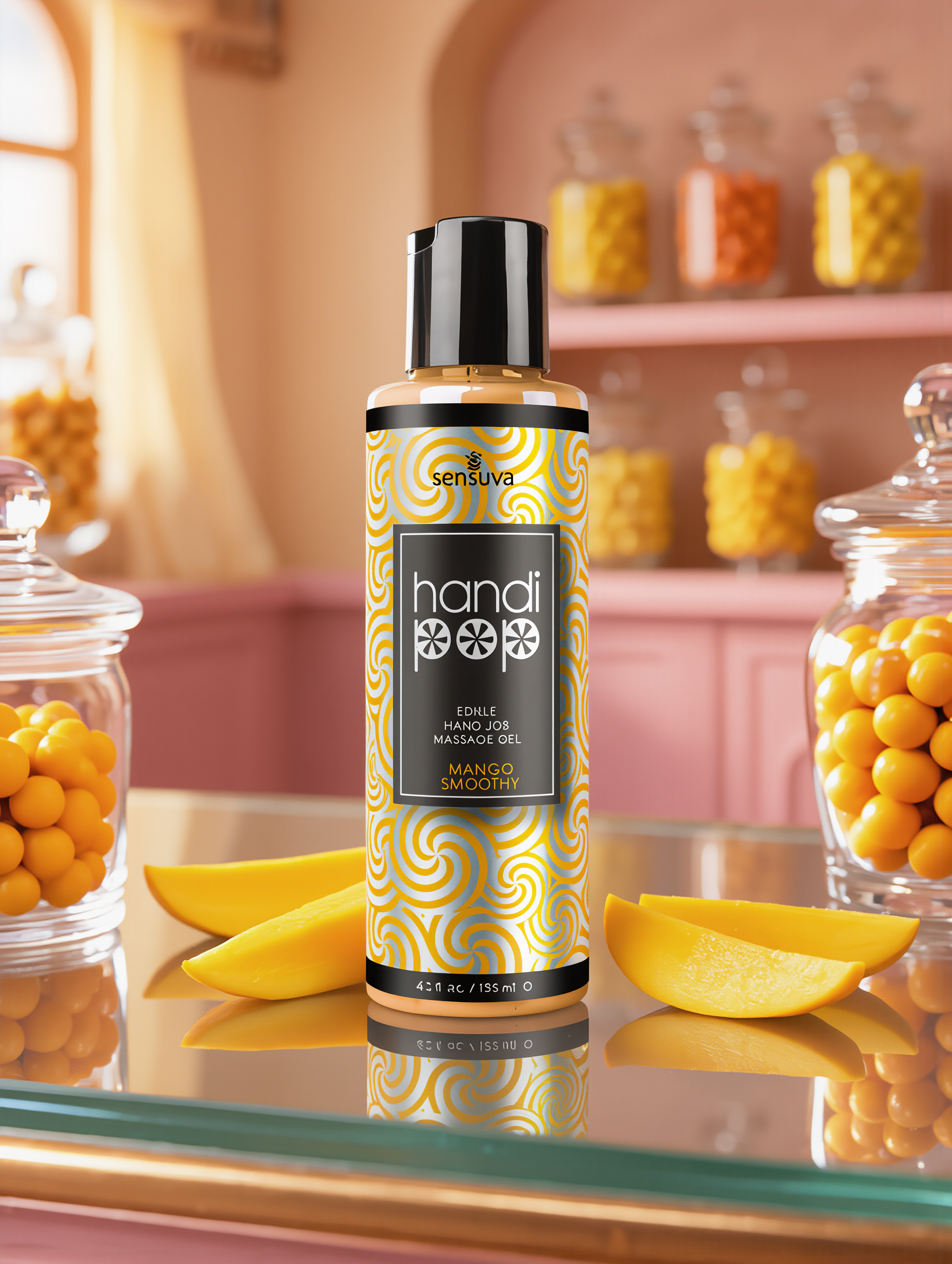 Sensuva HandiPop Edible Hand Job Massage Gel Strawberry 4.2 oz.