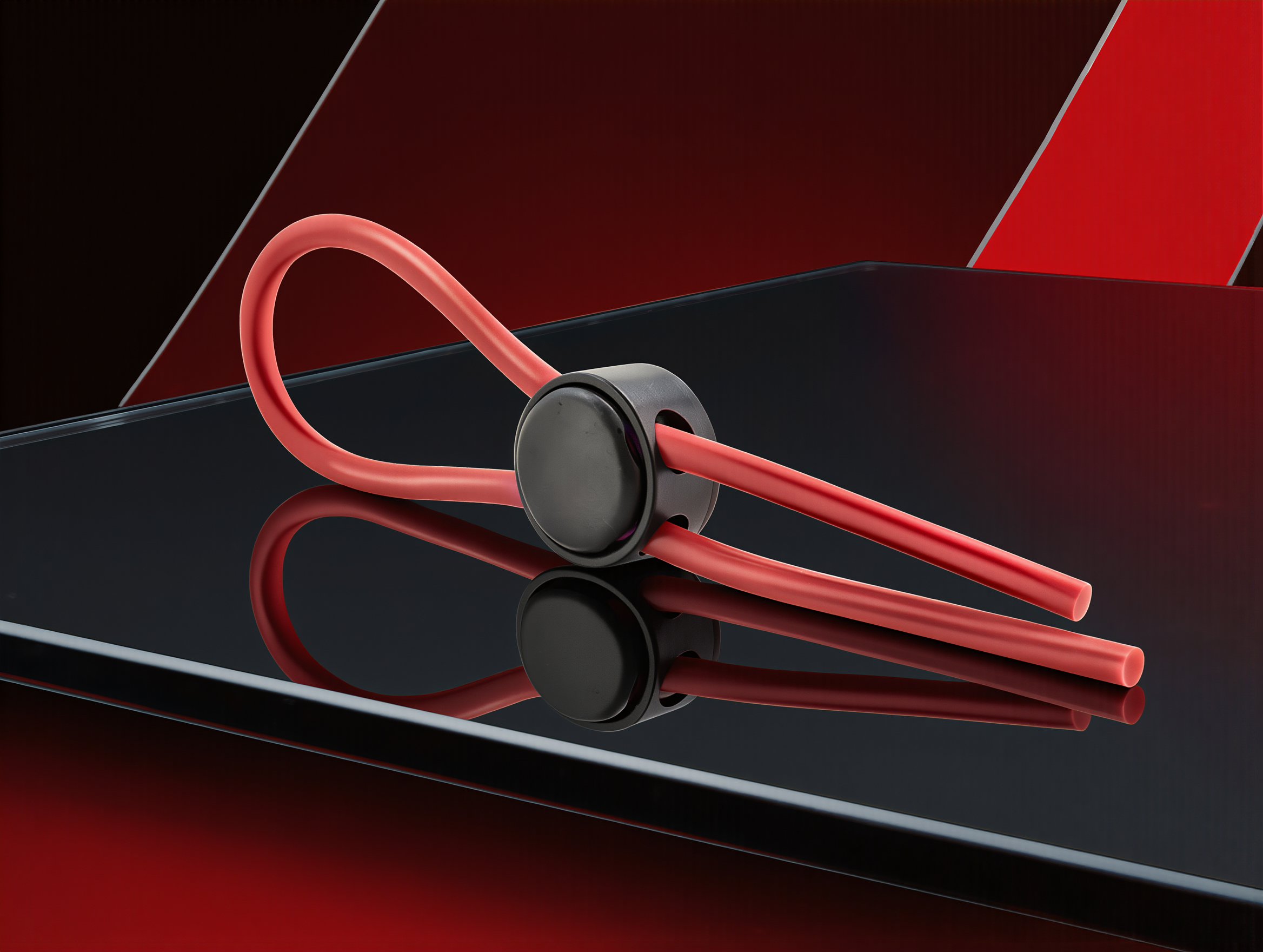Stay Hard Silicone Loop Lasso/Bolo Cockring Red