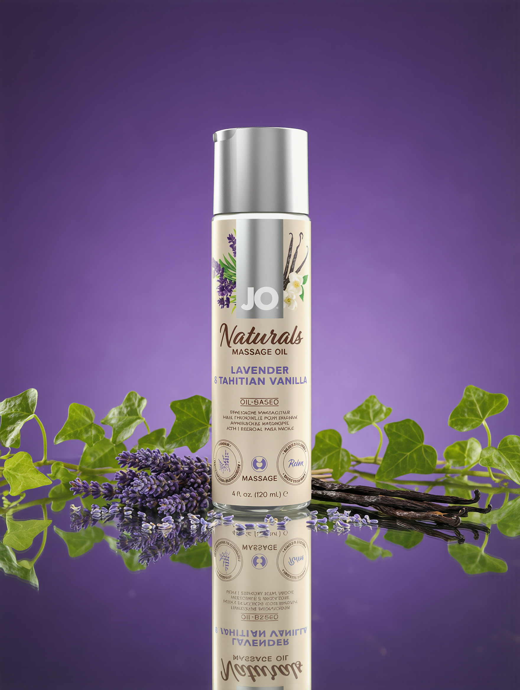 JO Naturals Massage Oil Peppermint & Eucalyptus 4 oz