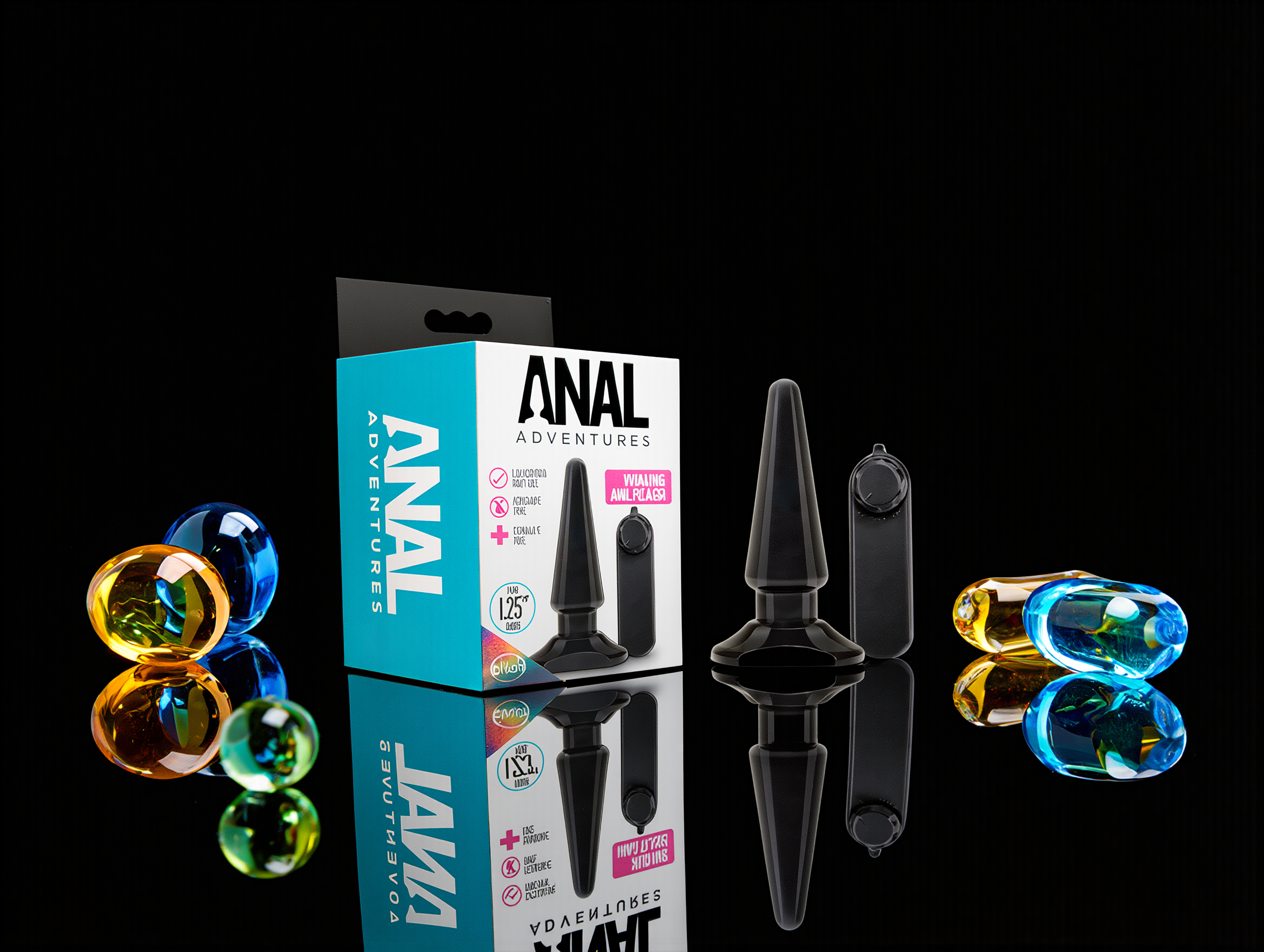 Anal Adventures Basic Vibrating Anal Pleaser Remote-Controlled Plug Black