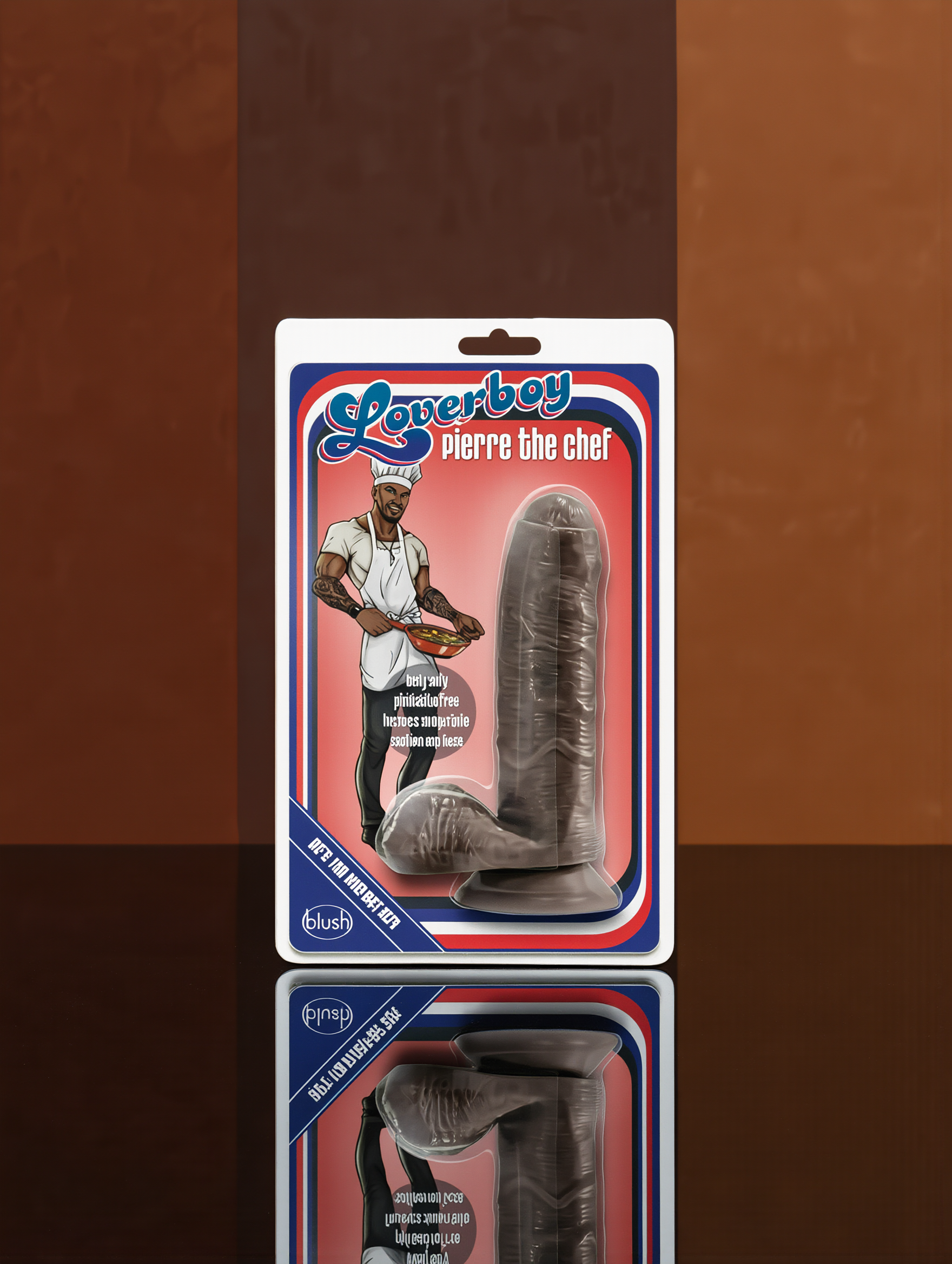 Loverboy Pierre The Chef Realistic 7 in. Dildo with Balls Brown